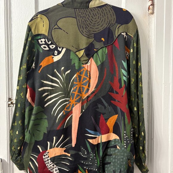 Farm Rio Animal Shirt - Military Forest - Picture 3 of 8